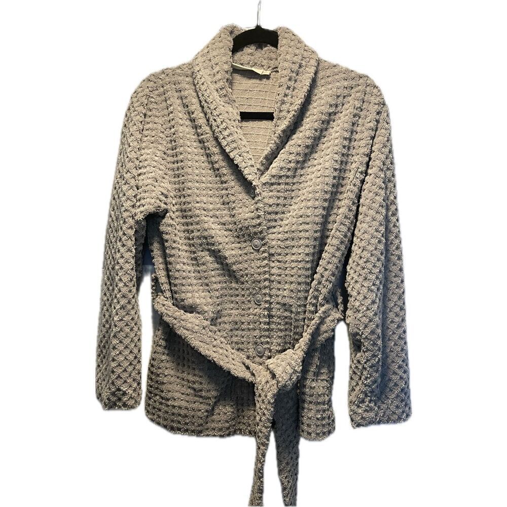 Norm Thompson Grey Half Robe Housecoat Women’s Reg Size PM